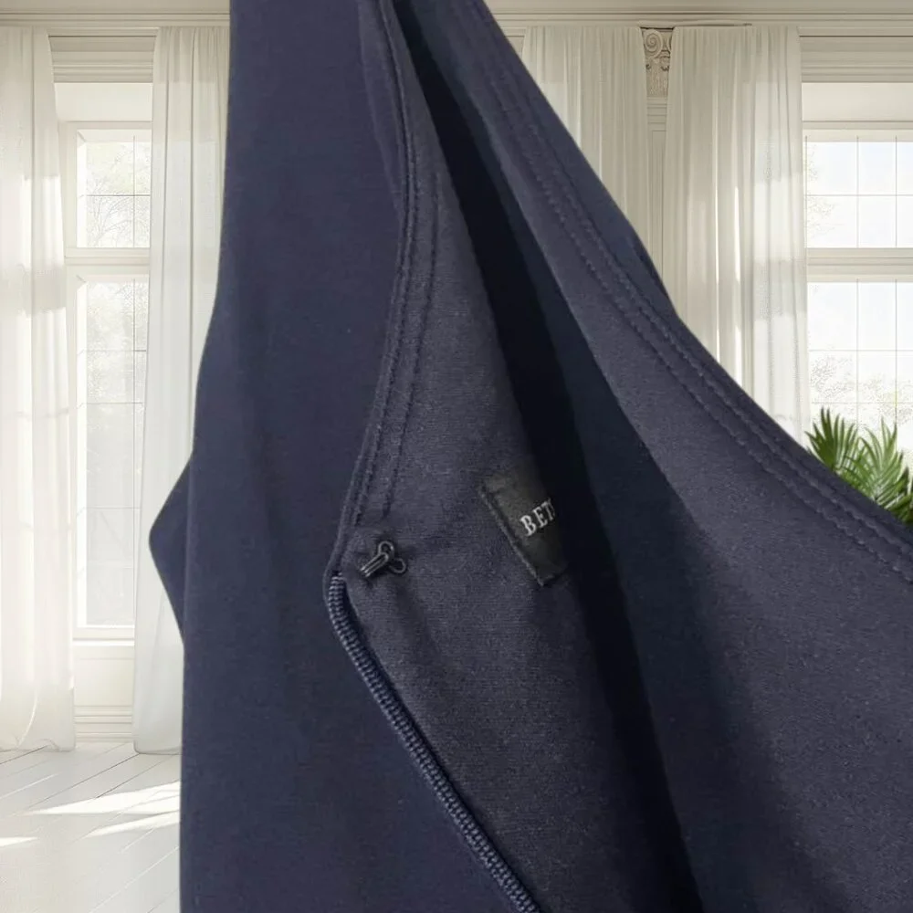 Betsy & Adam Navy Blue Ruffle High-Low Gown Size 14 NWT | Elegant Formal Dress - Picture 10 of 15